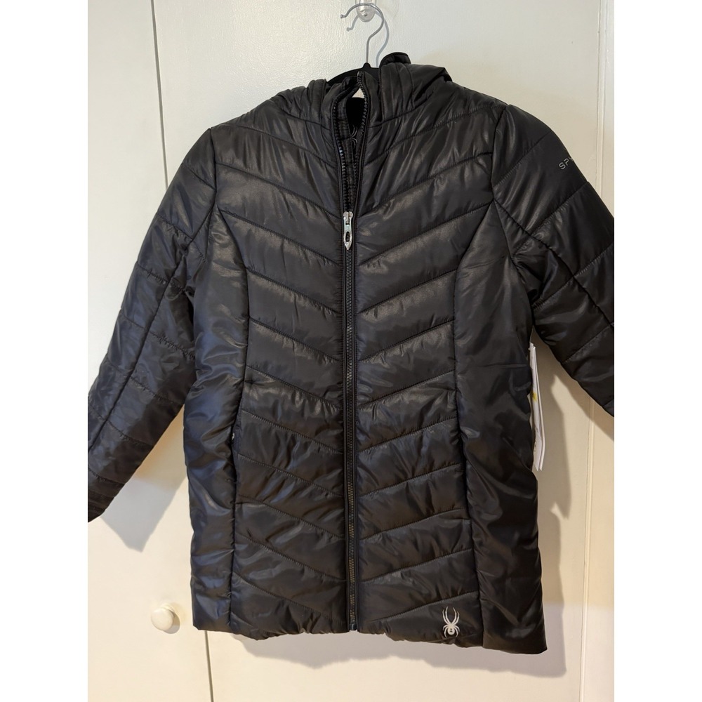 NWT Girls Spyder ThermaWeb Long Midweight Puffer Jacket Medium 8/10